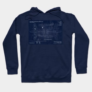 Supermarine Spitfire Mark XIV Blueprint Hoodie